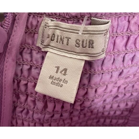 J. Crew Point Sur Size 14 Jumpsuit Romper Wide Leg Crop Pink Paisley Cotton - Picture 5 of 16